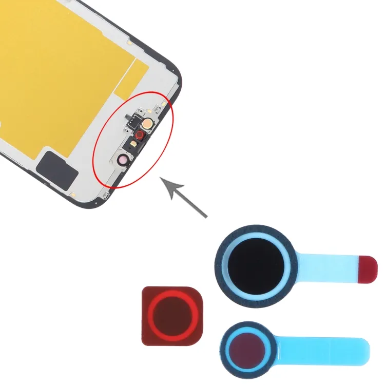 100/Set Front Camera LCD Shading Sealing Sticker for iPhone 14 / 14 Plus image 6