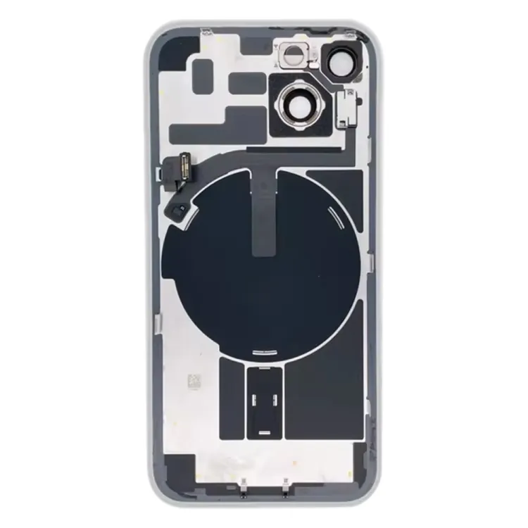 For iPhone 14 Glass Battery Back Cover with Flash Bracket + Wireless Charging Module(Yellow) image 3