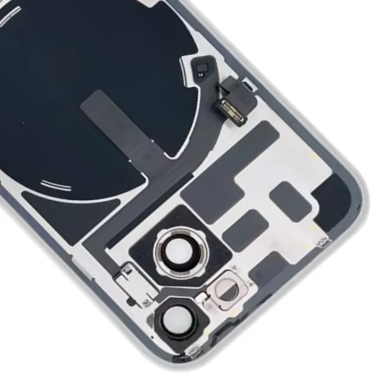 For iPhone 14 Glass Battery Back Cover with Flash Bracket + Wireless Charging Module(Yellow) image 5