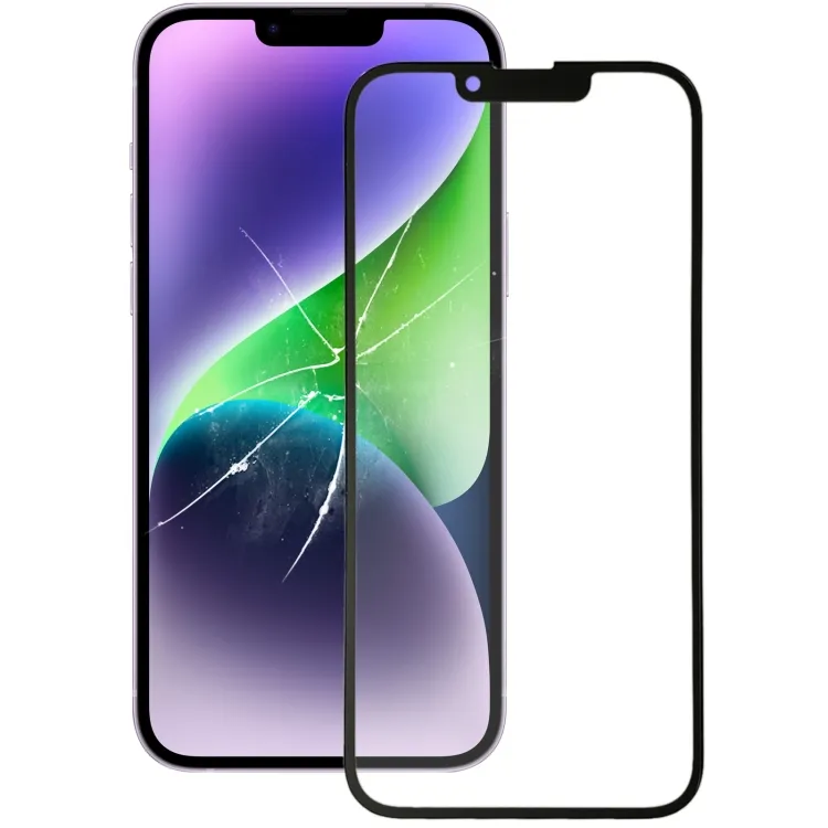 For iPhone 14 Plus Front Screen Outer Glass Lens with OCA Optically Clear Adhesive