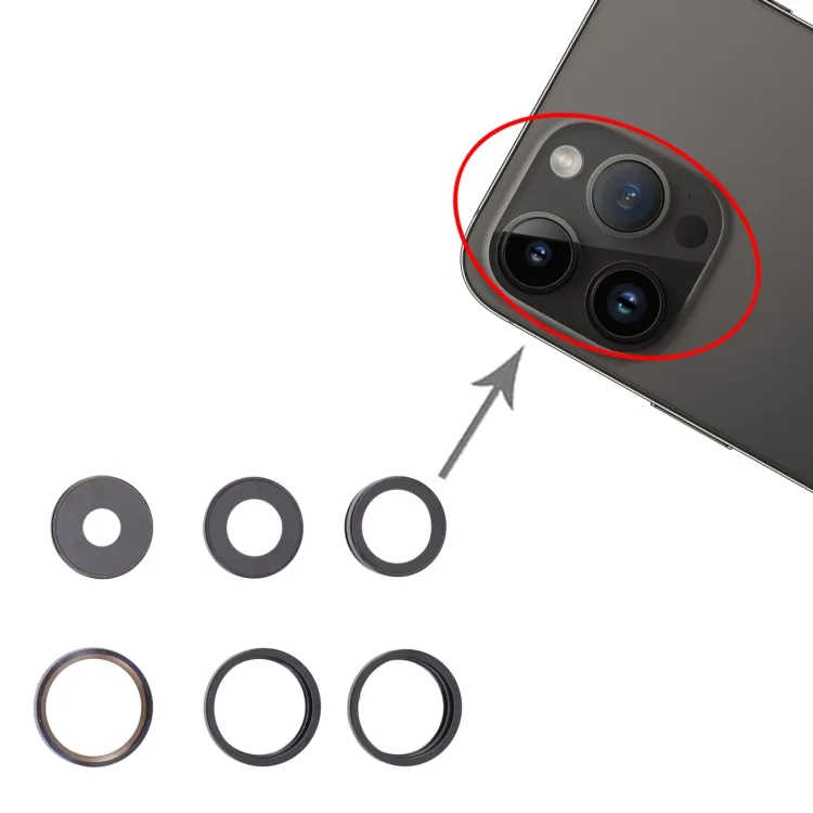 For iPhone 14 Pro Camera Lens Cover(Black) image 6