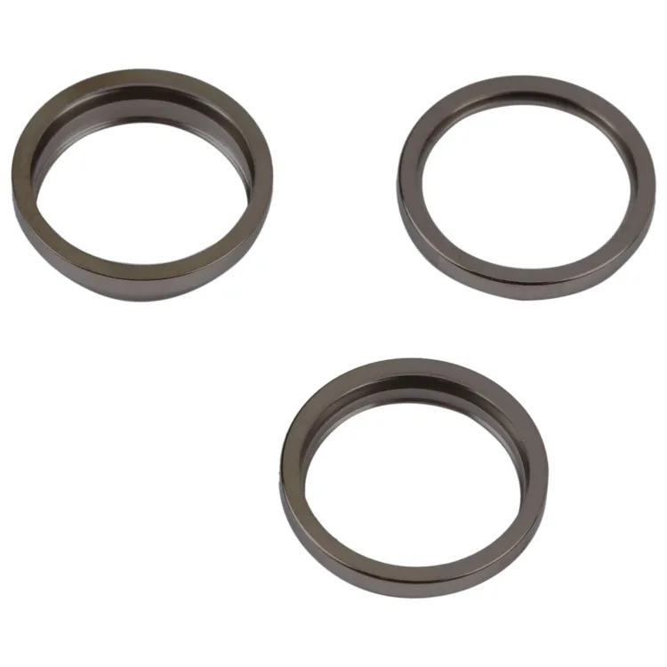 For iPhone 14 Pro Max 3PCS Rear Camera Glass Lens Metal Outside Protector Hoop Ring(Black) image 3