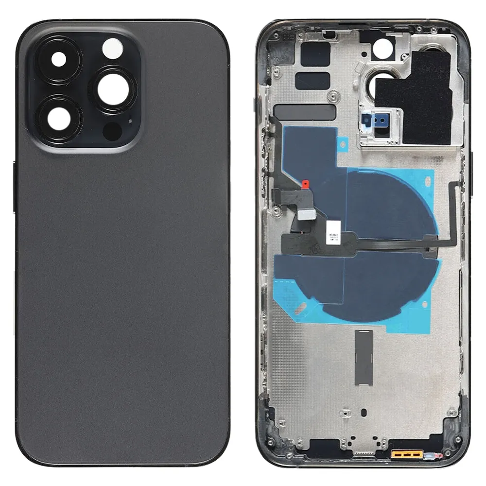 For iPhone 14 Pro Max Battery Back Cover with Power + Volume Flex Cable + Wireless Charging Module, Version:China Version(Black) image 7