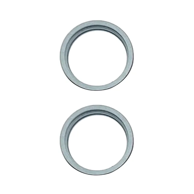 For iPhone 15 / 15 Plus 2pcs/set Rear Camera Glass Lens Metal Outside Protector Hoop Ring (Blue)