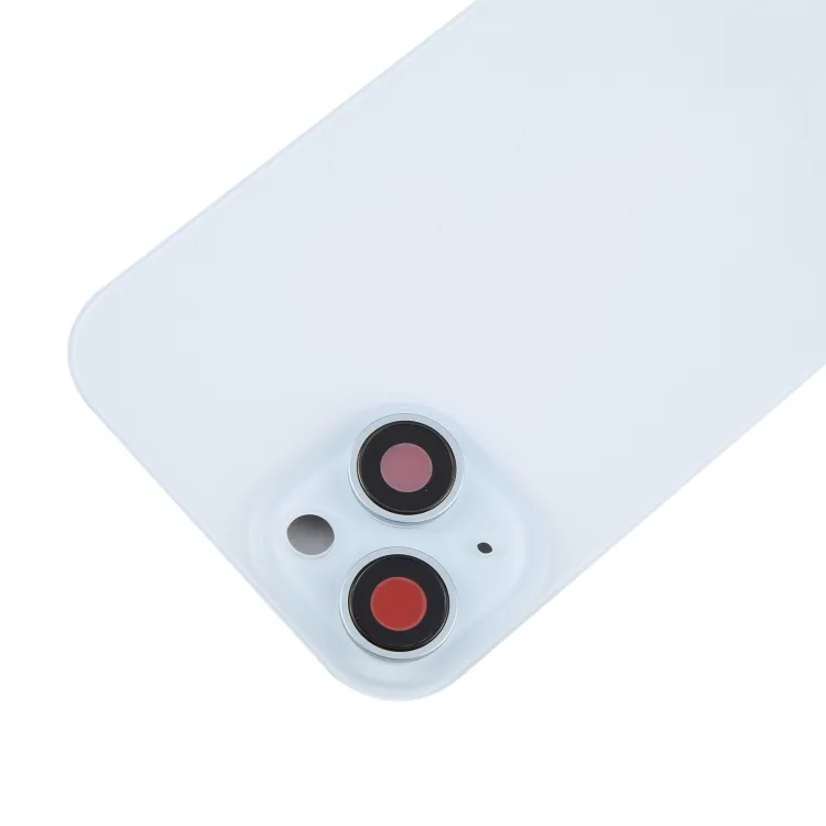 For iPhone 15 Battery Back Cover with Camera Lens Frame + MagSafe Magnet(Blue) image 4
