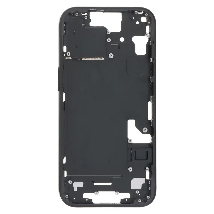 For iPhone 15 Middle Frame Bezel Plate with Side Keys + Card Tray, Version:CE EU Version(Black) image 2