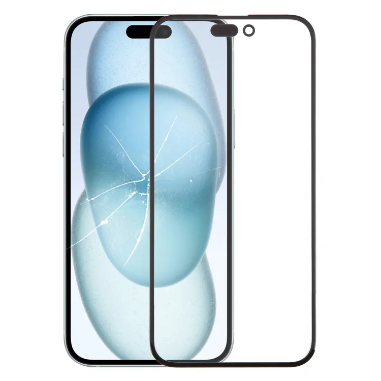 For iPhone 15 Plus Front Screen Outer Glass Lens with OCA Optically Clear Adhesive