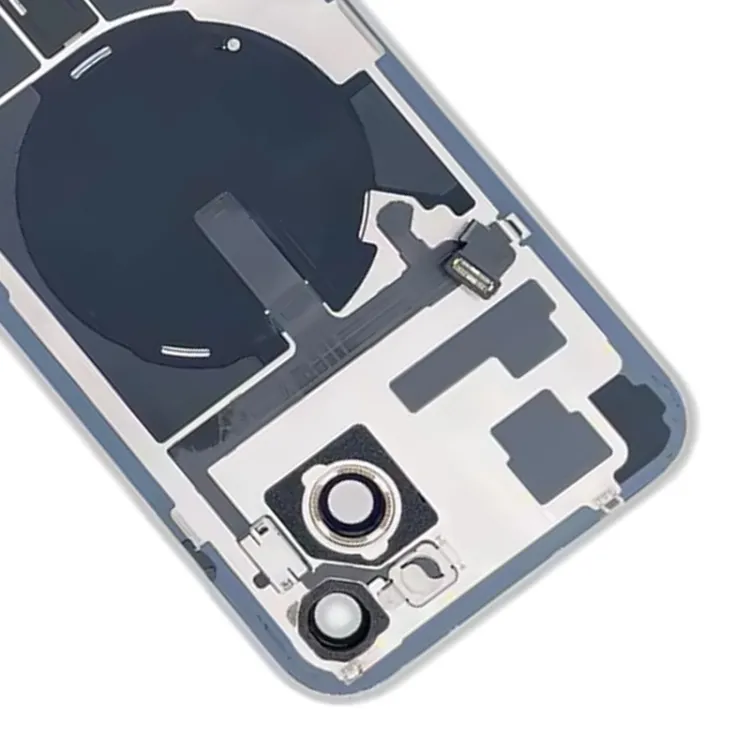 For iPhone 15 Plus Glass Battery Back Cover with Flash Bracket + Wireless Charging Module(Blue) image 4