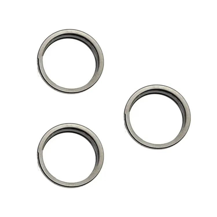 For iPhone 15 Pro / 15 Pro Max 3pcs/set Rear Camera Glass Lens Metal Outside Protector Hoop Ring (Gold)