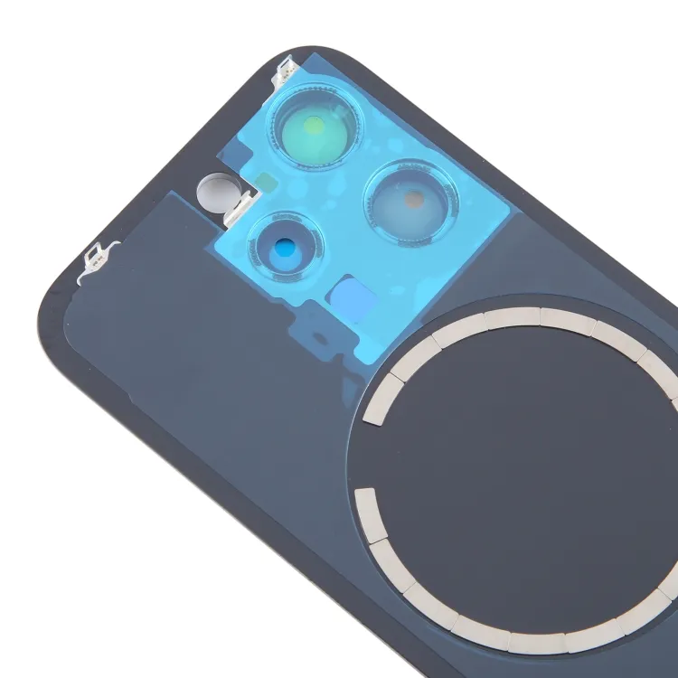 For iPhone 15 Pro Battery Back Cover with Camera Lens Frame + MagSafe Magnet(Blue) image 5