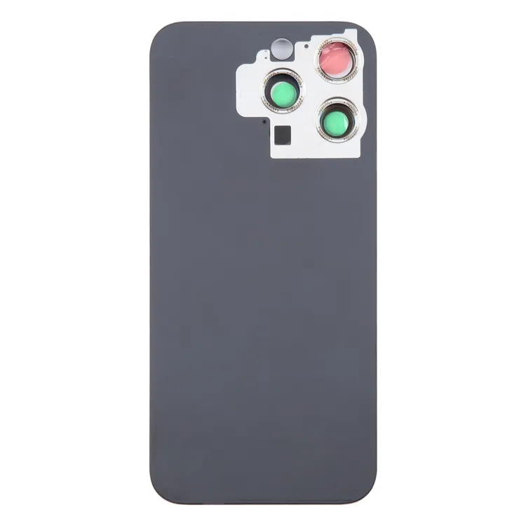 For iPhone 15 Pro Glass Battery Back Cover with Camera Lens Frame(Black) image 3