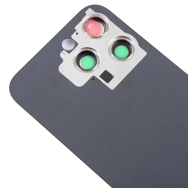 For iPhone 15 Pro Glass Battery Back Cover with Camera Lens Frame(Black) image 5