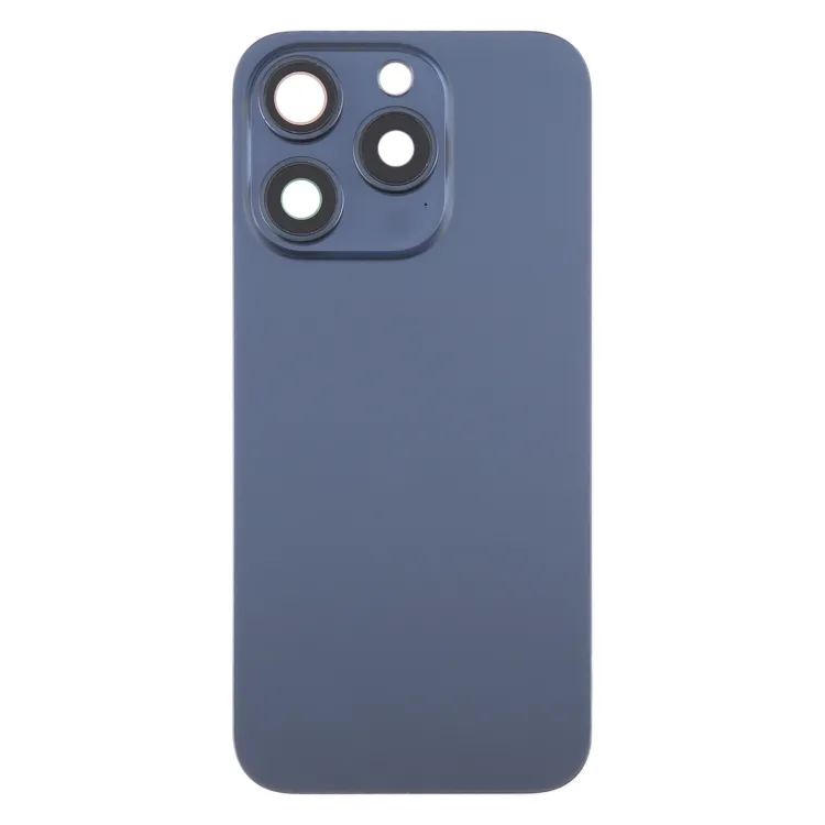 For iPhone 15 Pro Max Battery Back Cover with Camera Lens Frame + MagSafe Magnet(Blue) image 2