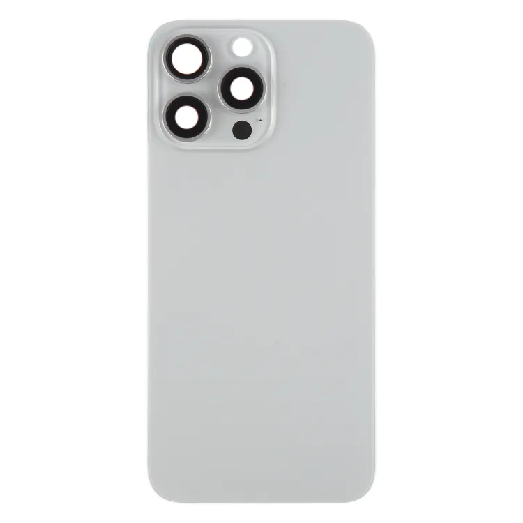 For iPhone 15 Pro Max Battery Back Cover with Camera Lens Frame + MagSafe Magnet(Titanium) image 2