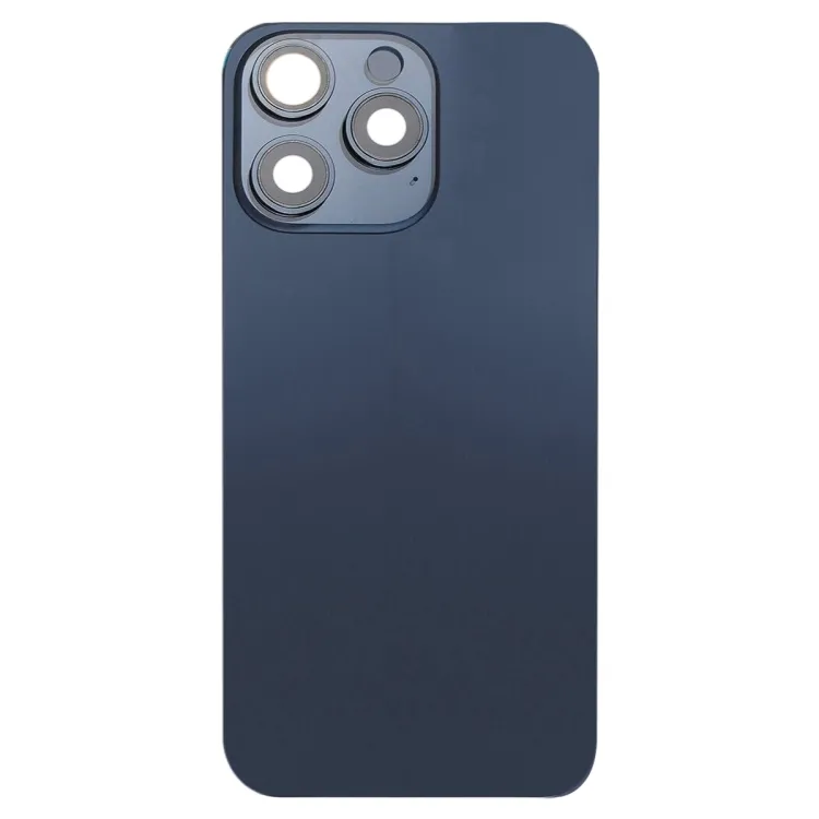For iPhone 15 Pro Max Glass Battery Back Cover with Flash Bracket + Wireless Charging Module(Blue) image 2