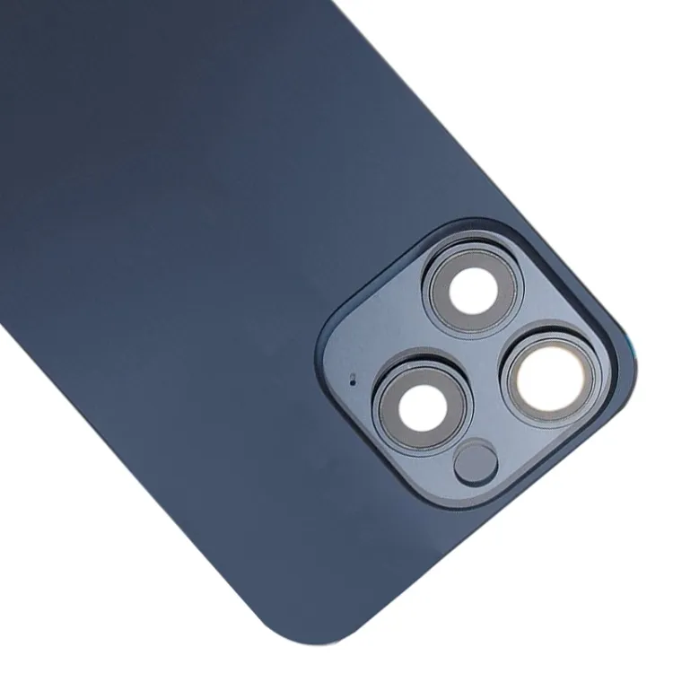 For iPhone 15 Pro Max Glass Battery Back Cover with Flash Bracket + Wireless Charging Module(Blue) image 4