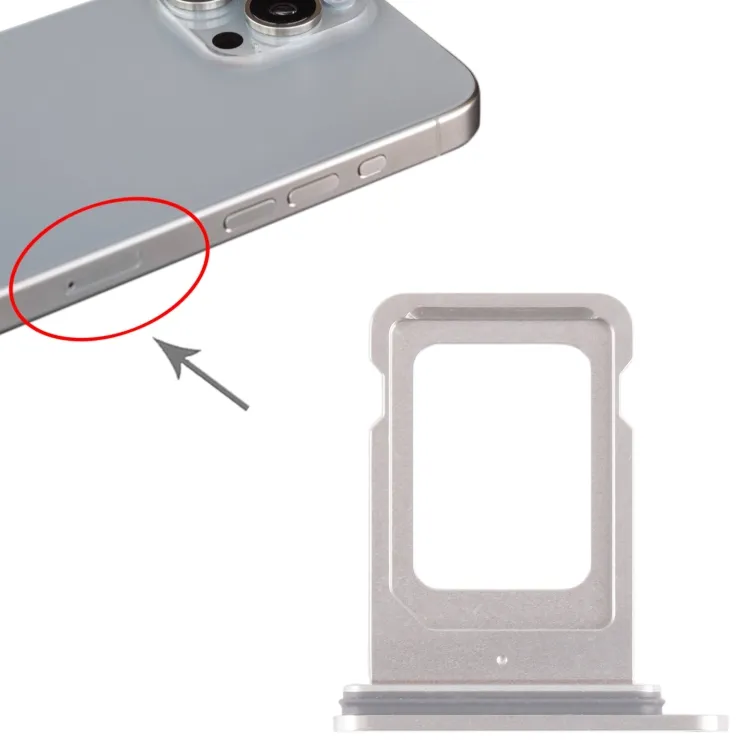 For iPhone 15 Pro Max SIM Card Tray (White) image 4