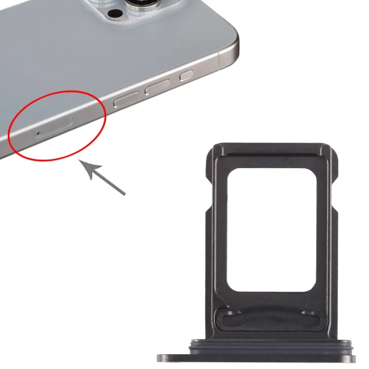 For iPhone 15 Pro Max SIM + SIM Card Tray (Black) image 5