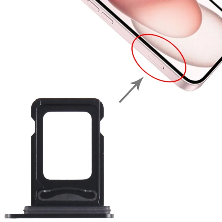 For iPhone 15 SIM + SIM Card Tray (Black) image 5