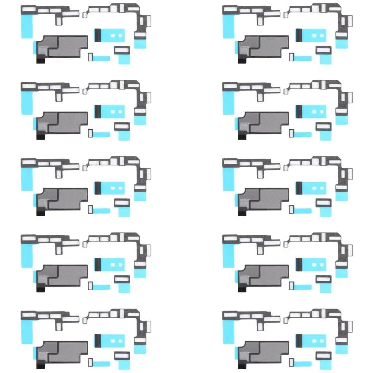 For iPhone 16 10sets Mainboard Heat Sink Sticker + FPC Sponge Foam Pads