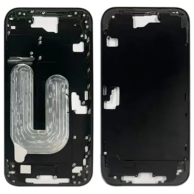 For iPhone 16 Middle Frame Bezel Plate (Black)