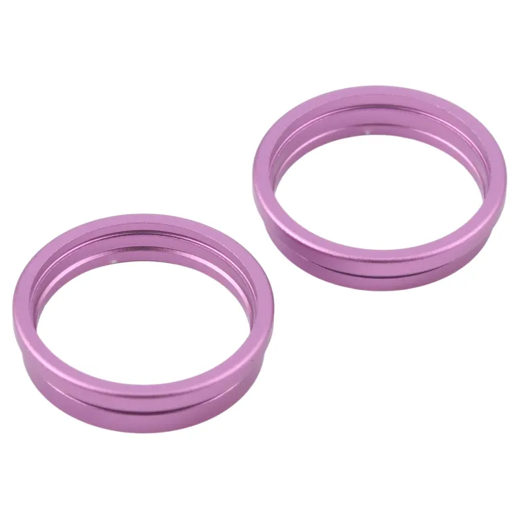 For iPhone 16 Plus 2pcs/set Rear Camera Glass Lens Metal Outside Protector Hoop Ring (Purple) image 3