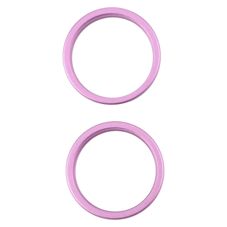 For iPhone 16 Plus 2pcs/set Rear Camera Glass Lens Metal Outside Protector Hoop Ring (Purple)
