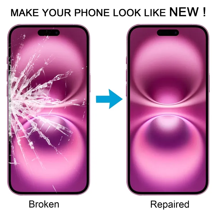 For iPhone 16 Plus Front Screen Outer Glass Lens with OCA Optically Clear Adhesive image 7