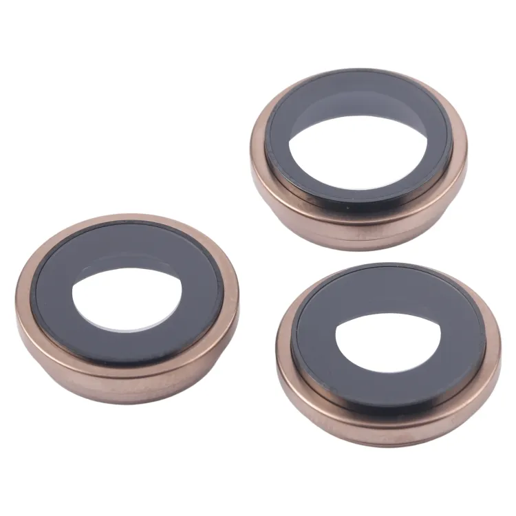 For iPhone 16 Pro 3pcs/Set Camera Lens Cover (Gold) image 3