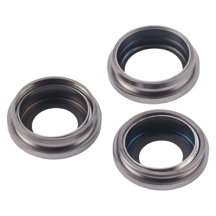 For iPhone 16 Pro Max 3pcs/Set Camera Lens Cover (Titanium Color) image 4