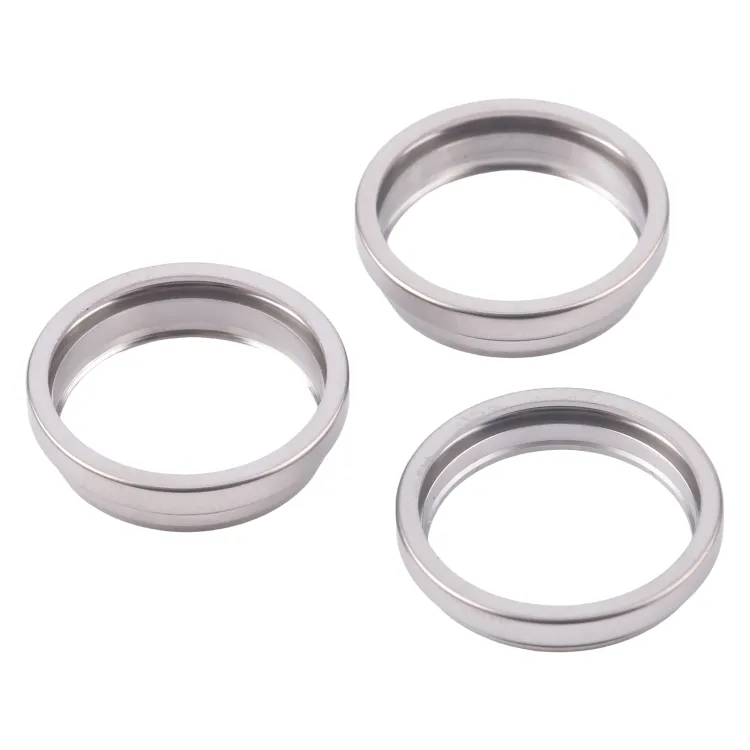 For iPhone 16 Pro Max 3pcs/set Rear Camera Glass Lens Metal Outside Protector Hoop Ring (Titanium Color) image 3