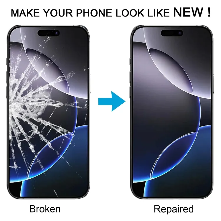 For iPhone 16 Pro Max Front Screen Outer Glass Lens with OCA Optically Clear Adhesive image 7
