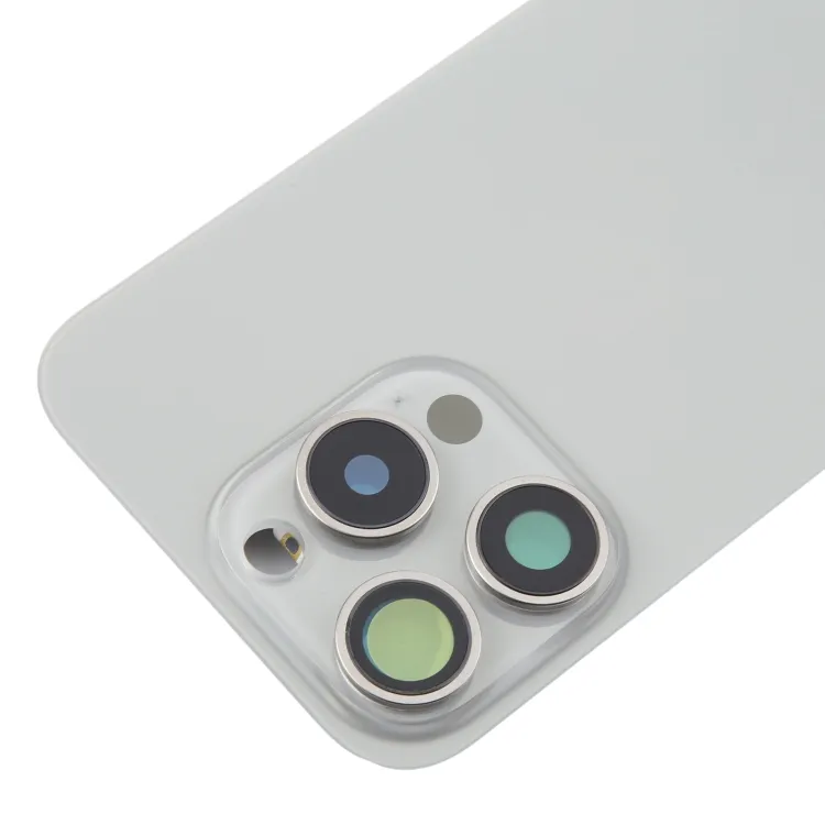 For iPhone 16 Pro Max Original Glass Battery Back Cover with Camera Lens Frame + MagSafe Magnet(Silver) image 6