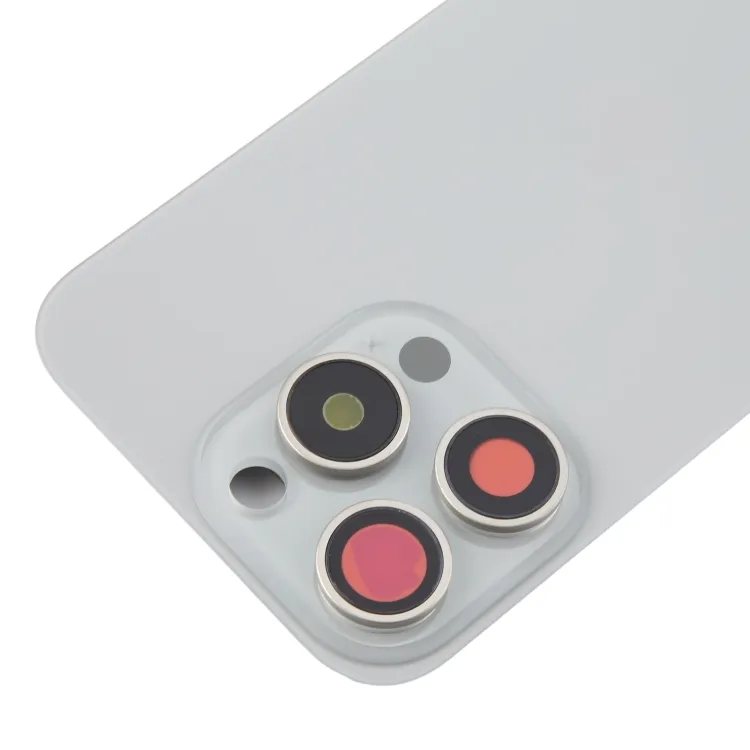 For iPhone 16 Pro Max Original Glass Battery Back Cover with Camera Lens Frame(Silver) image 6