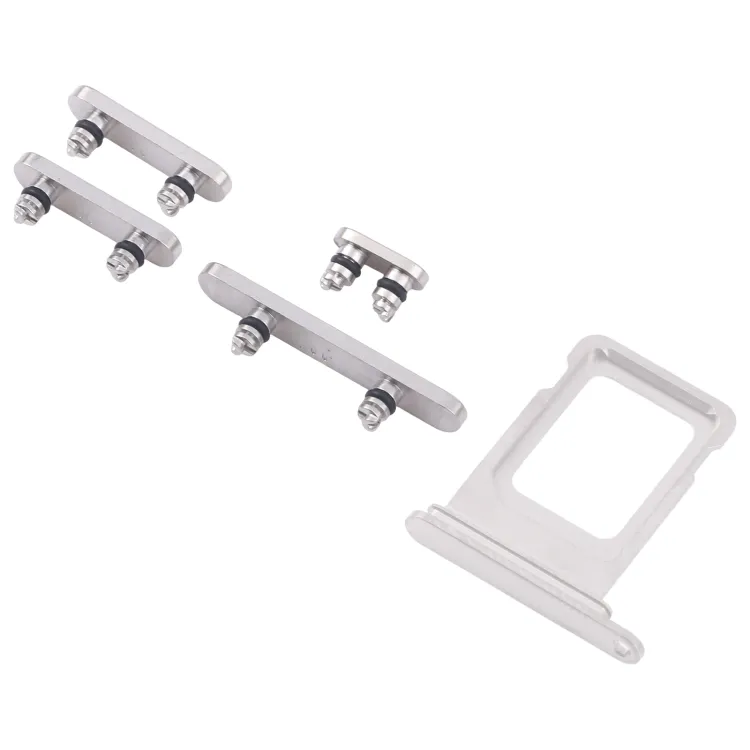 For iPhone 16 Pro Max Original SIM Card Tray + Side Keys (White) image 3