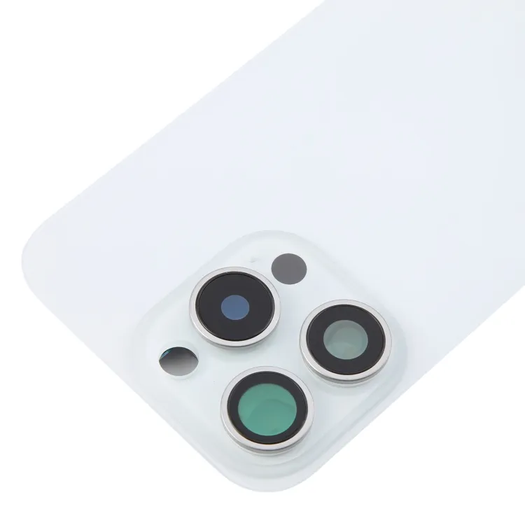 For iPhone 16 Pro Original Glass Battery Back Cover with Camera Lens Frame(White) image 5
