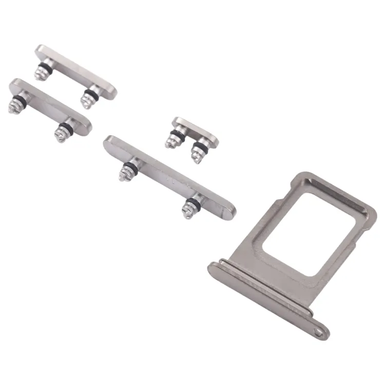For iPhone 16 Pro Original SIM Card Tray + Side Keys (Silver) image 3