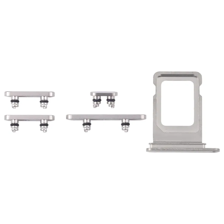For iPhone 16 Pro Original SIM Card Tray + SIM Card Tray + Side Keys (White)