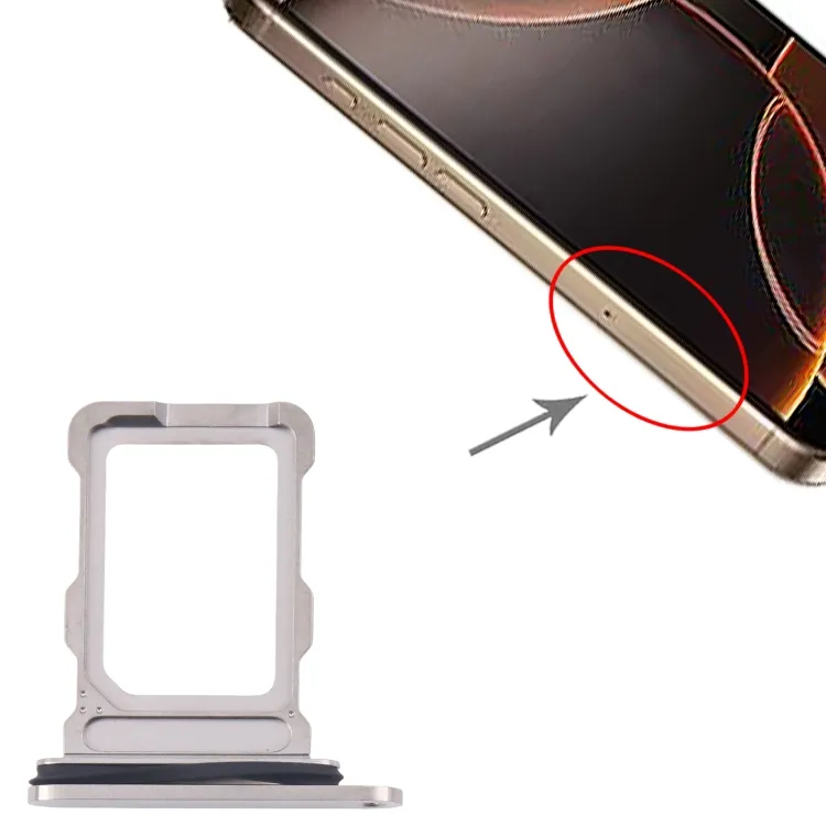 For iPhone 16 Pro SIM Card Tray (Titanium Color) image 5
