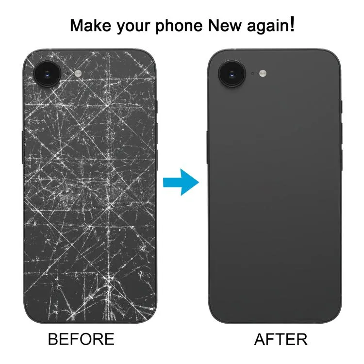 For iPhone 16e Glass Battery Back Cover(Black) image 3