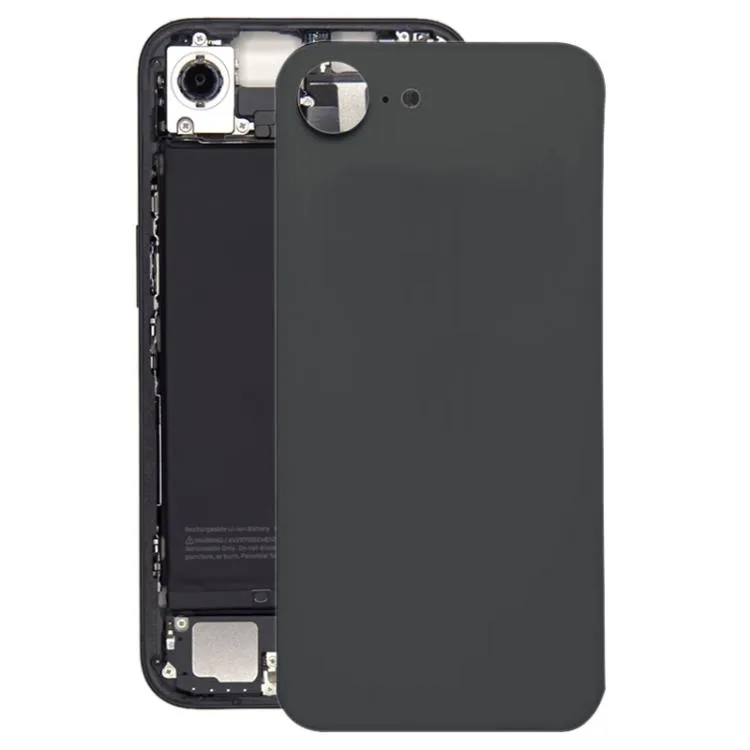 For iPhone 16e Glass Battery Back Cover(Black)