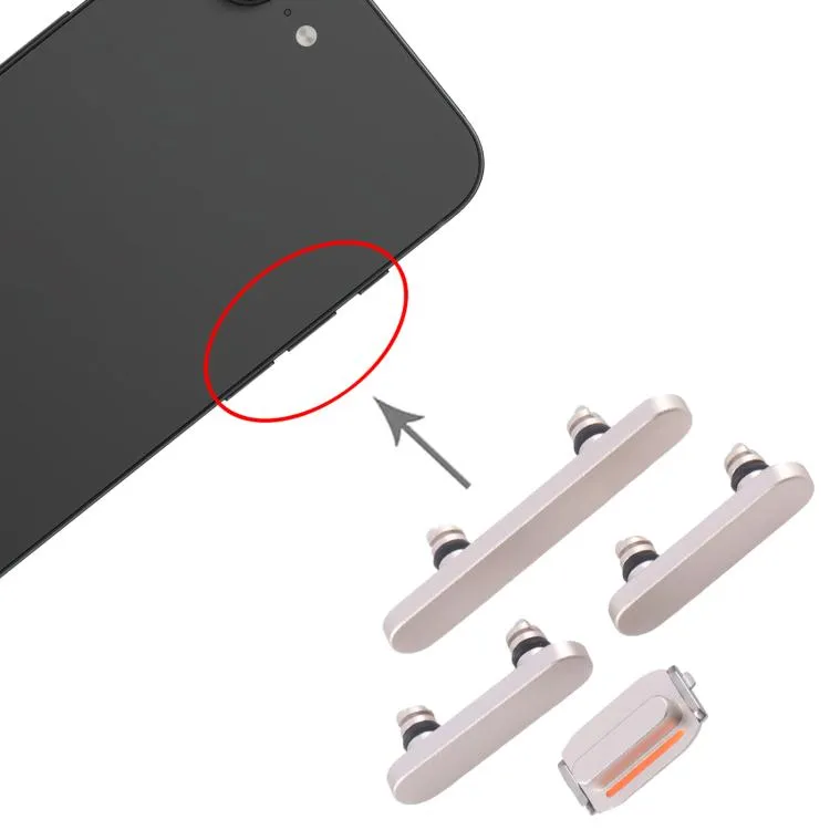For iPhone 16e Power Button and Volume Control Button (Silver) image 5
