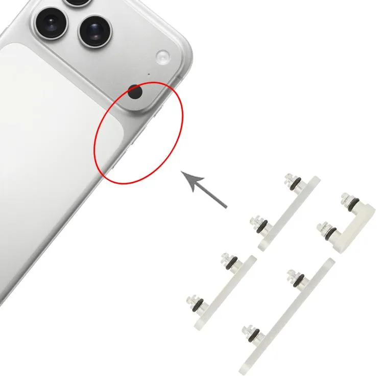 For iPhone 17 Pro / 17 Pro Max Power Button and Volume Control Button (Silver) image 4