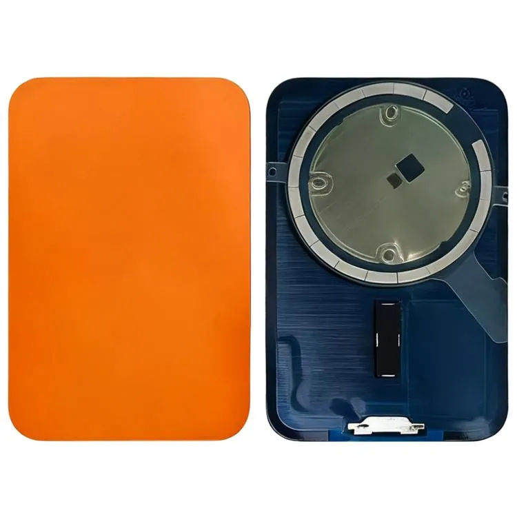 For iPhone 17 Pro Glass Battery Back Cover with MagSafe Magnet(Orange)