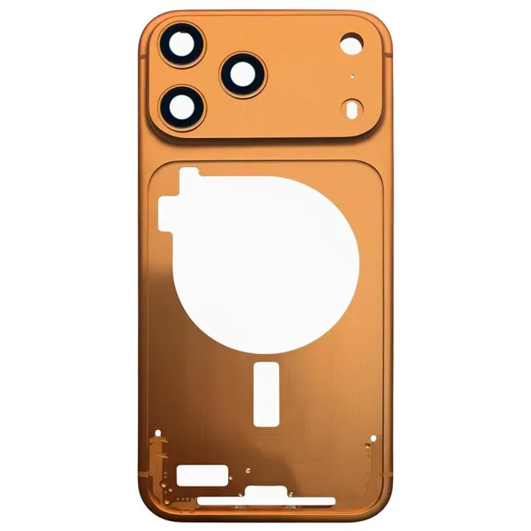 For iPhone 17 Pro Max Middle Frame Bezel Plate with Camera Lens Cover (Orange) image 3