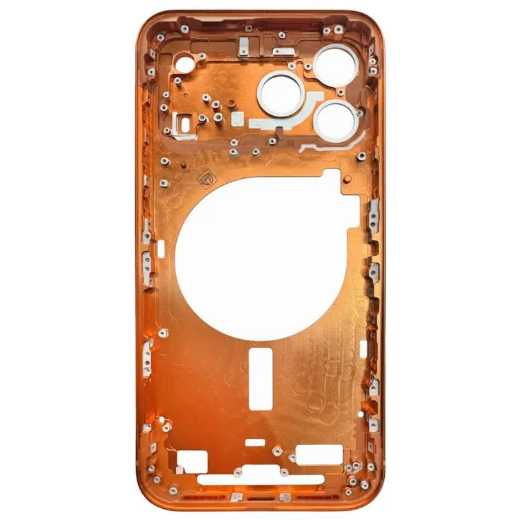 For iPhone 17 Pro Max Middle Frame Bezel Plate with Camera Lens Cover (Orange) image 4