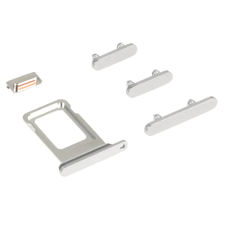 SIM Card Tray + Side Keys for iPhone 14 Pro Max(Silver) image 3
