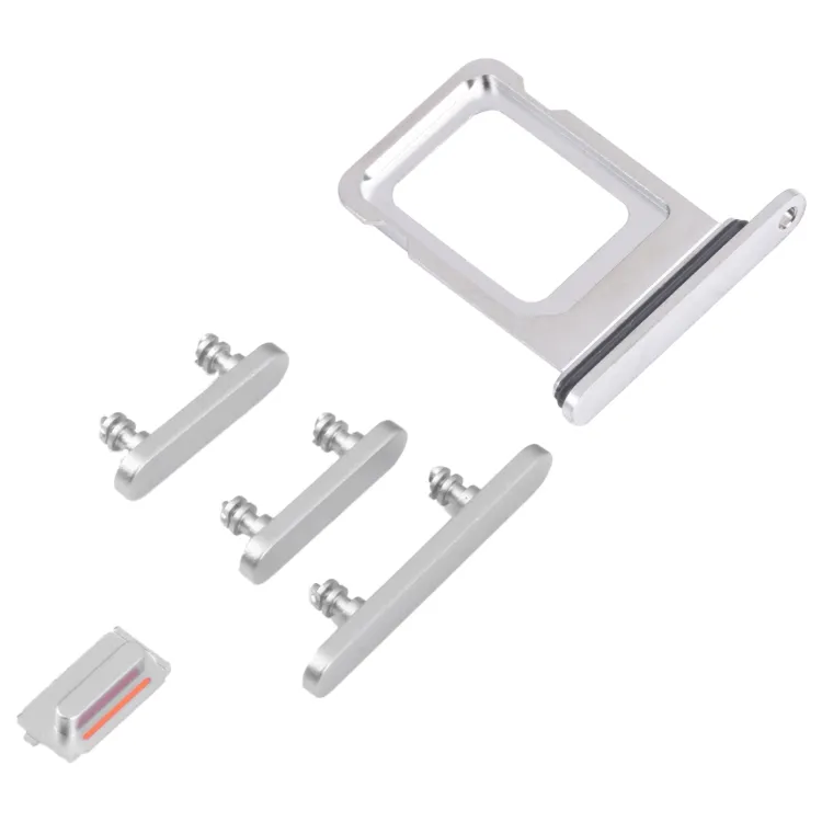 SIM Card Tray + SIM Card Tray + Side Keys for iPhone 14 Pro (Silver) image 3