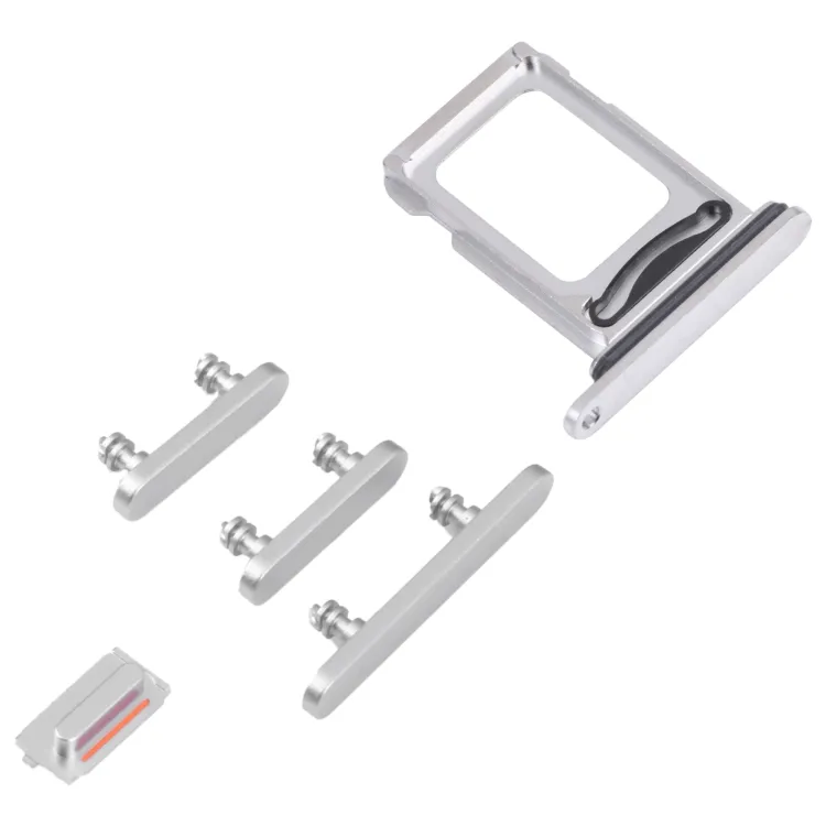 SIM Card Tray + SIM Card Tray + Side Keys for iPhone 14 Pro (Silver) image 4