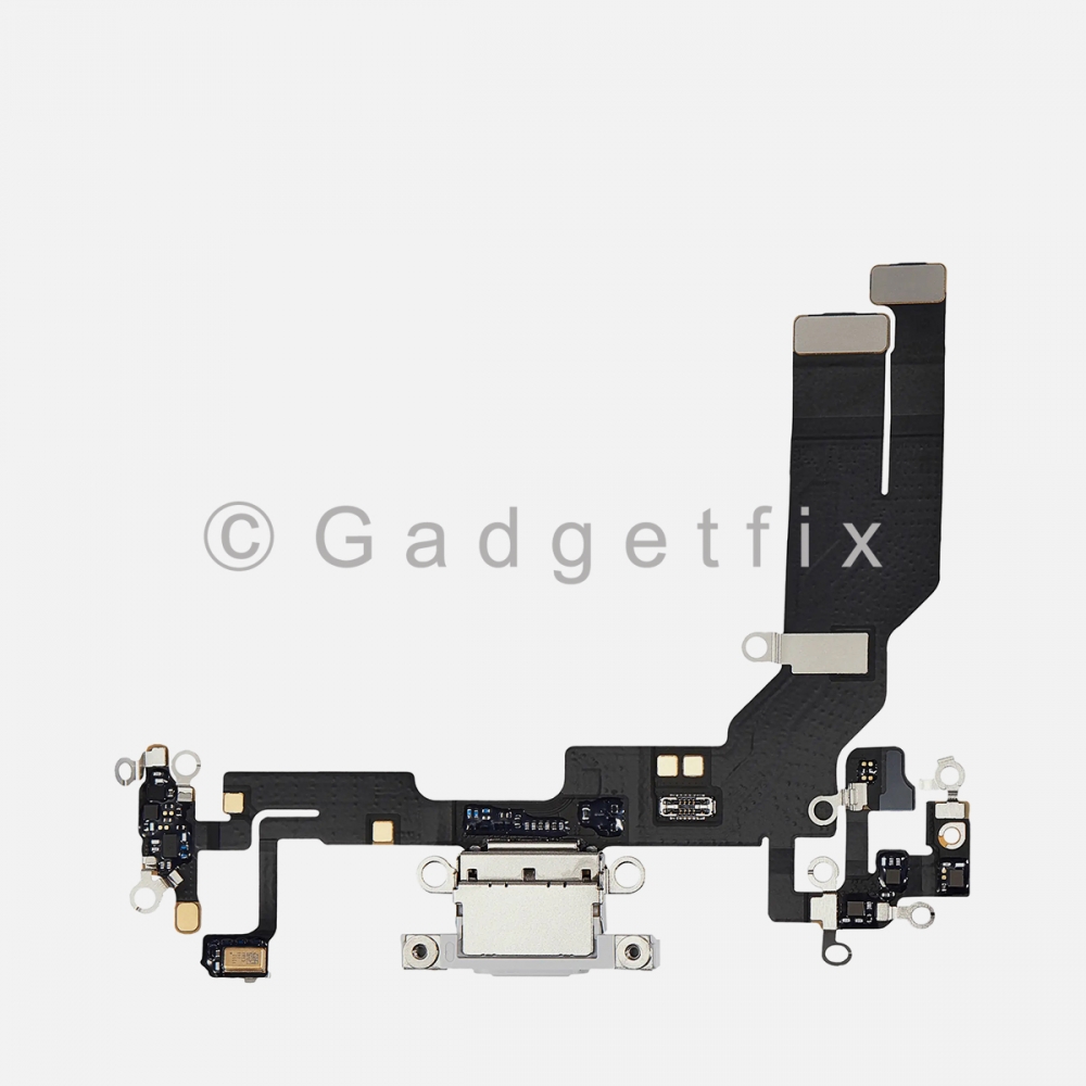 White USB-C Charging Port Dock Connector Flex Cable for iPhone 16e and iPhone 17e